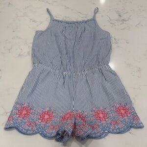 Vineyard Vines Girls Blue and Pink Romper